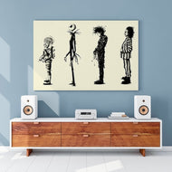 Home Decr Painting Tim Burton Movie Beetlejuice Edward Scissorhands Movie Poster HD Print Poster Wall Art Pictures