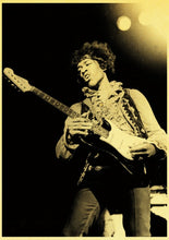 Rock Star Jimi hendrix retro poster kraft paper home decor bar wall art deco painting