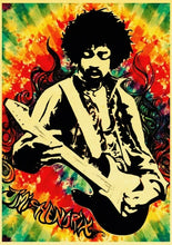 Rock Star Jimi hendrix retro poster kraft paper home decor bar wall art deco painting