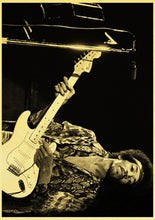 Rock Star Jimi hendrix retro poster kraft paper home decor bar wall art deco painting