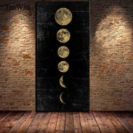 TAAWAA Big Size Eclipse of The Moon Wall Art Picture Minimalist Canvas Poster Print Universe Long Banner Art Painting Home Decor