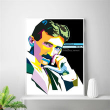 Nikola Tesla Poster Art Canvas Poster Room Decor (No Frame)