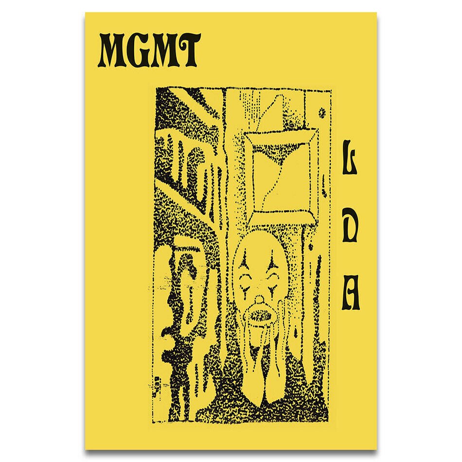 MGMT Little Dark Age 2018 Album Music Silk Fabric Wall Poster Art Decor Sticker Bright