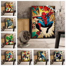 Marvel Superhero Iron Man Spider-Man Captain America Comic Illustration Poster Home Decoration Room decoration picture o954