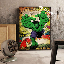 Marvel Superhero Iron Man Spider-Man Captain America Comic Illustration Poster Home Decoration Room decoration picture o954