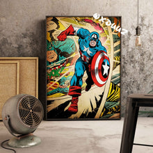 Marvel Superhero Iron Man Spider-Man Captain America Comic Illustration Poster Home Decoration Room decoration picture o954