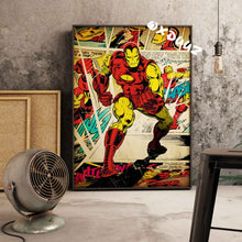 Marvel Superhero Iron Man Spider-Man Captain America Comic Illustration Poster Home Decoration Room decoration picture o954