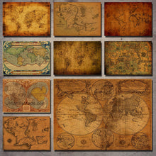 Lord of the Rings antique map navigation nostalgic retro kraft paper poster decorative painting wall stickers retro poster