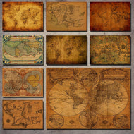 Lord of the Rings antique map navigation nostalgic retro kraft paper poster decorative painting wall stickers retro poster