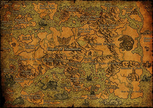 Lord of the Rings antique map navigation nostalgic retro kraft paper poster decorative painting wall stickers retro poster